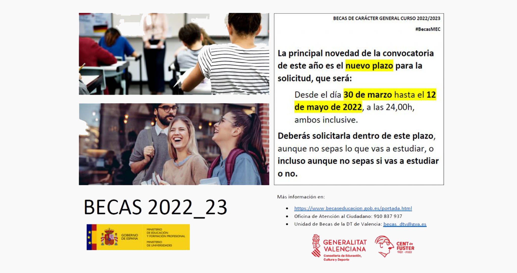 Solicitud para las Becas MEC del Curso 2022-23